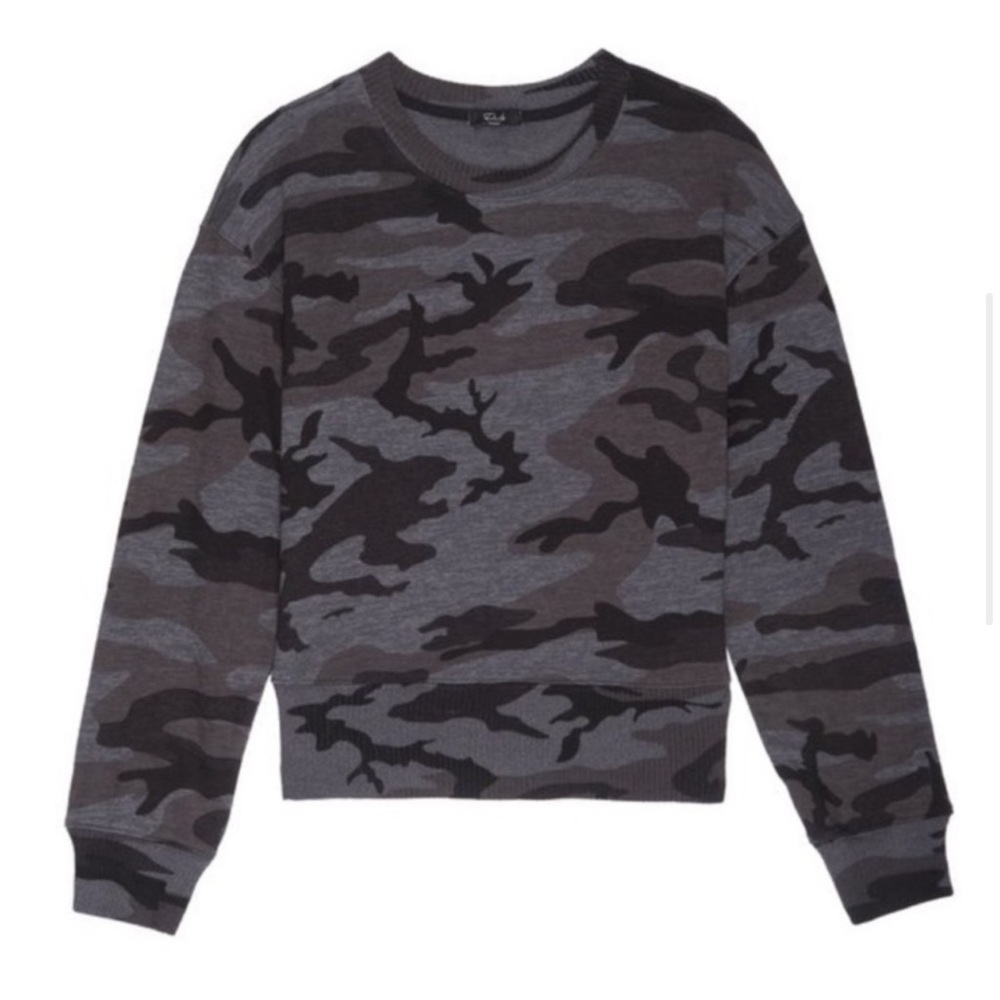 Revolve Rails Ramona Iron Camo Crewneck Sweatshirt Sweater Small - Picture 3 of 8